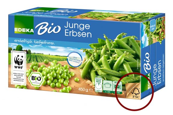 EDEKA Bio Junge Erbsen in Verpackung