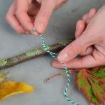 Bastelanleitung Mobile mit bunten Blättern