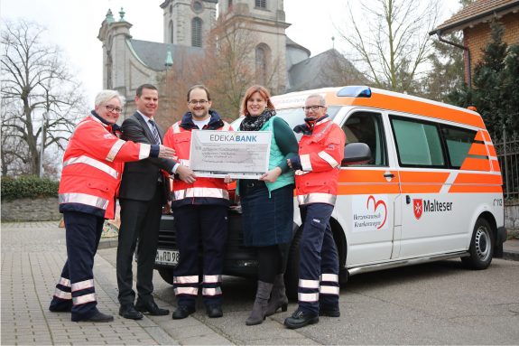 Spendenscheckübergabe an den Förderverein Malta Bruchsal e. V.