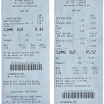 Vorderseite der neuen blauen Kassenbons bei EDEKA Südwest