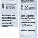 Rückseite der neuen blauen Kassenbons bei EDEKA Südwest